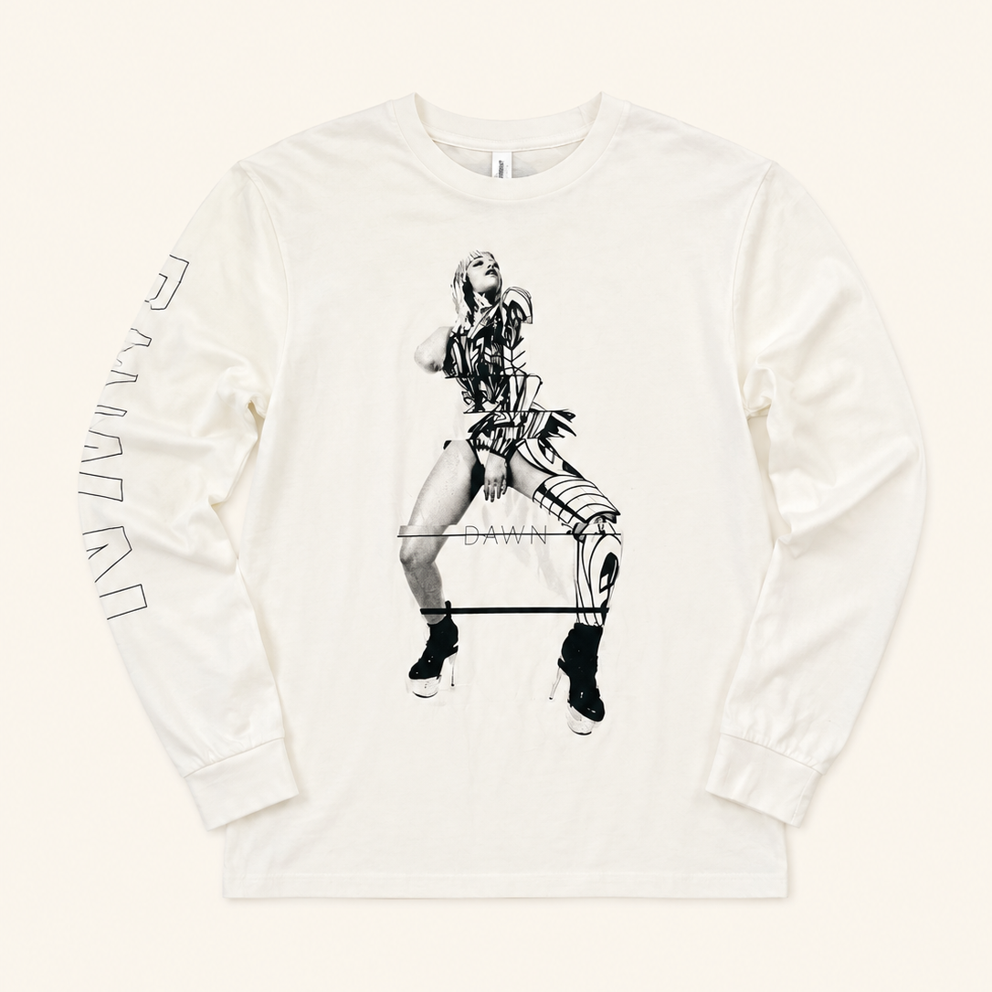 "DAWN" // Long Sleeve T-Shirt in White